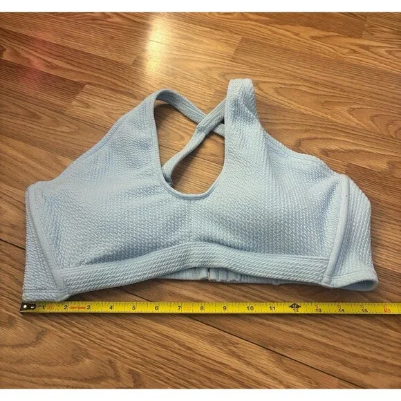 Wild Fable Textured Light Blue Bikini Set Size 1X - Picture 4 of 8